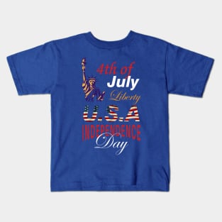 4th of July 1776  American independence day design Kids T-Shirt